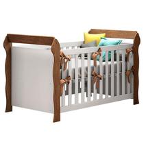 Berço Americano Lara Branco Acetinado Amadeirado - Carolina Berço Americano Lara Branco Acetinado Amadeirado - Carolina