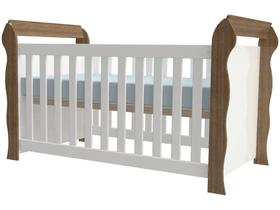 Berço Americano Lara Branco Acetinado Amadeirado - Carolina