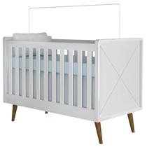 Berço Americano Lorena Retrô Branco Acetinado - Carolina baby Berço Americano Lorena Retrô Branco Acetinado - Carolina baby