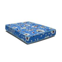 Berço americano Lorena Retro Branco Acetinado com Capitone Bege e Colchão Phisical 70/130 Ortobom Carolina Móveis