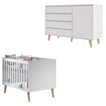 Berço Americano Ludmila e Cômoda Gran Lorena Branco Acetinado Bétula Carolina Baby Berço Americano Ludmila e Cômoda Gran Lorena Branco Acetinado Bétula Carolina Baby