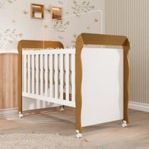 Berço Americano Marquesa Mini Cama Mirelle 100% MDF com Bétula Branco