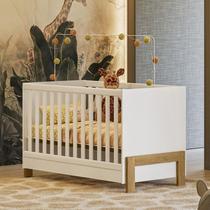 Berço Americano Mini Cama Ambiente Fantasia 4300 Branco Acetinado Qmovi