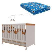 Berço Americano Mini Cama Antonella Off White Caramelo Com Colchão Ortobom Canaã Berço Americano Mini Cama Antonella Off White Caramelo Com Colchão Ortobom Canaã