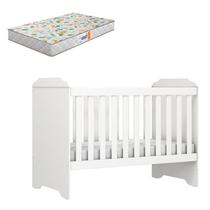 Berço Americano Mini Cama Mel Branco Brilho com Colchão Gazin - Carolina Berço Americano Mini Cama Mel Branco Brilho com Colchão Gazin - Carolina