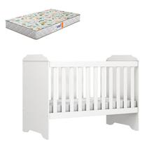 Berço Americano Mini Cama Mel Branco Brilho com Colchão Gazin - Carolina Berço Americano Mini Cama Mel Branco Brilho com Colchão Gazin - Carolina