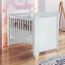 Berço Americano Mini Cama Mirelle Branco Brilho Carolina Baby