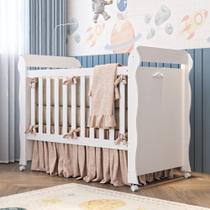 Berço Americano Mini Cama Provençal Lisa Branco Carolina Baby