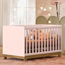 Berço Americano Mini Cama Q Encanto Slim Rosa Acetinado Ambiente - Qmovi