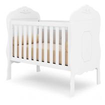 Berço Americano Mini Cama Realeza Canaã Cor Branco Acetinado