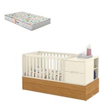 Berço Americano Multifuncional Formare Off White Freijó com Colchão Gazin Matic