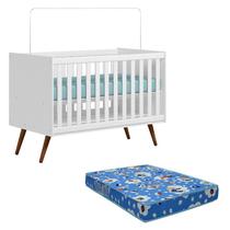 Berço Americano Q Encanto 3820 Retrô Branco Acetinado com Colchão Tend Tudo Qmovi