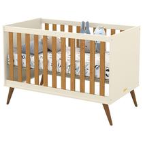 Berço Americano Retro Gold Off White Freijó Eco Wood - Matic