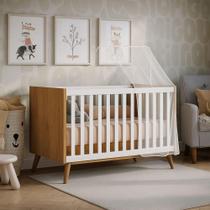 Berço Americano Retrô Vira Mini Cama Com Grade Removível Freijo Berço Americano Retrô Vira Mini Cama Com Grade Removível Freijo