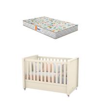 Berço Americano Tutto New Off White com Colchão Gazin Matic