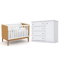 Berço Americano Unique Freijó Branco Soft Eco Wood - Matic e Cômoda Infantil Americano Branco HP Henn Berço Americano Unique Freijó Branco Soft Eco Wood - Matic e Cômoda Infantil Americano Branco HP Henn