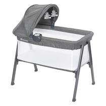 Berço Baby Trend Lil Snooze Large Restful Grey com Dossel