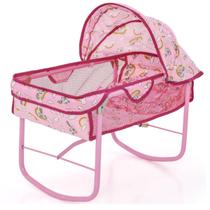 Berço Balanço 62 Cm Boneca Bebê Reborn Ninar Cor Rosa Berço Balanço 62 Cm Boneca Bebê Reborn Ninar Cor Rosa