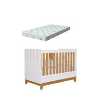Berço Bebe Americano 3x1 MDF Dorabelly Bis Com Colchão