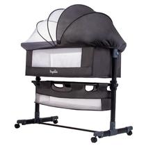 Berço Bebe Moises Portátil Cobed Com Mosquiteiro Cinza Escuro BugaKids
