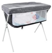 Berço Bercinho Co-leito Portátil Lado Lado Cama Bebê Moises 9kg Azul