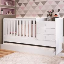 Berço Cama com Auxiliar Bb690 Branco - Completa Móveis