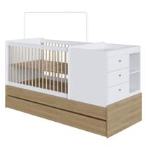 Berço Cama Multifuncional com Auxiliar Aveiro com Branco Berço Cama Multifuncional com Auxiliar Aveiro com Branco