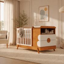 Berço Cama Multifuncional Com Cômoda e Trocador Coleção Sollo Berço Cama Multifuncional Com Cômoda e Trocador Coleção Sollo