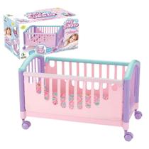 Berço Cama Para Bonecas Meu Soninho 48cm Monte Líbano Bercinho Vira Caminha Crianças +3 Anos