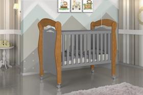 BERÇO CAMA PIMPÃO Nature-Cinza J&A Móveis