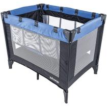 Berço Cercado Kiddo Stay Preto Azul