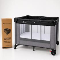 Berço Cercado Portátil Para Bebê Infinity Premium Baby Cinza Berço Cercado Portátil Para Bebê Infinity Premium Baby Cinza