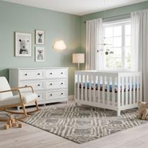 Berço com Colchão + Cômoda Ditália BBI-56 DM-217 Branco Berço com Colchão + Cômoda Ditália BBI-56 DM-217 Branco