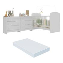 Berço com Colchão Incluso e Cômoda Ana Lívia Multimpoveis MP4292 Berço com Colchão Incluso e Cômoda Ana Lívia Multimpoveis MP4292