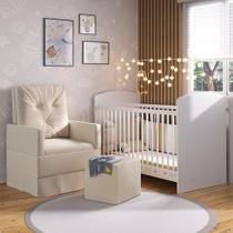 Berço Com Colchão Incluso Poltrona E Puff Mp4099