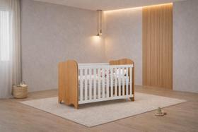 Berço com colchão que vira Cama Ninho- MobiBaby