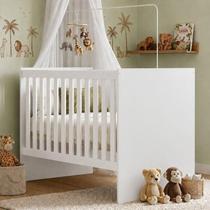 Berço com Suporte Mosquiteiro 100% MDF Life Branco Berço com Suporte Mosquiteiro 100% MDF Life Branco
