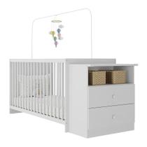 Berço Cômoda Com Colchão Incluso Multimóveis Fg4013 Branco Berço Cômoda Com Colchão Incluso Multimóveis Fg4013 Branco