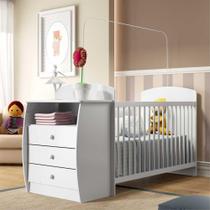 Berço Cômoda para Colchão 60 x 130 cm Rafael Multimóveis FG0516 Branco