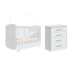 Berço Cris Americano e Cômoda Gaveteiro Moveis Peroba MDF
