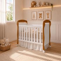 Berço Danny 2 em 1 para Colchão 130x70cm 100% MDF Branco/Fosco/Savana Berço Danny 2 em 1 para Colchão 130x70cm 100% MDF Branco/Fosco/Savana