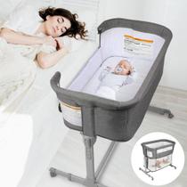 Berço de bebê 3 em 1 Bedside Sleeper Playpen KoolaBaby Grey
