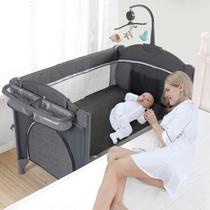 Berço de Bebê Jaoul 5 em 1 - com Trocador e Brinquedos (Cinza) Berço de Bebê Jaoul 5 em 1 - com Trocador e Brinquedos (Cinza)