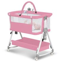 Berço de bebê MEICHYUN 3 em 1 com brinquedos rosa Berço de bebê MEICHYUN 3 em 1 com brinquedos rosa