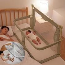 Berço de Bebê Portátil 3 em 1 com Cama de Cabeceira XYLDGPTL
