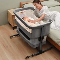 Berço de bebê Soobaby 3 em 1, cama portátil ajustável, cinza