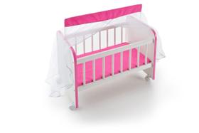 Berço de Boneca Aconchego Pink C/ Rodizios - Sonno Baby