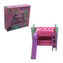Berço De Boneca Beliche Com Escorregador E Colchão Cor:Rosa Berço De Boneca Beliche Com Escorregador E Colchão Cor:Rosa