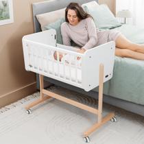 Berço de cabeceira Comfy Cubs Wooden Sleeper para recém-nascidos