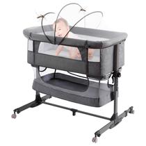 Berço de cabeceira de berço Nordmiex 3 em 1 Deep Grey